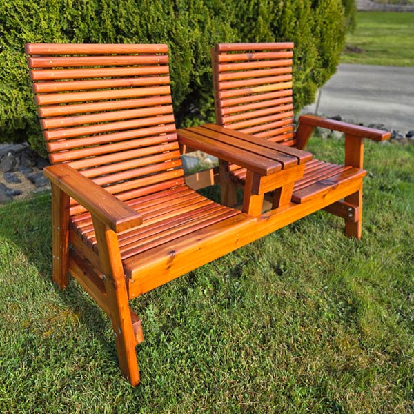 Cedar Double Chair - Castle River Woodworking Sooke BC